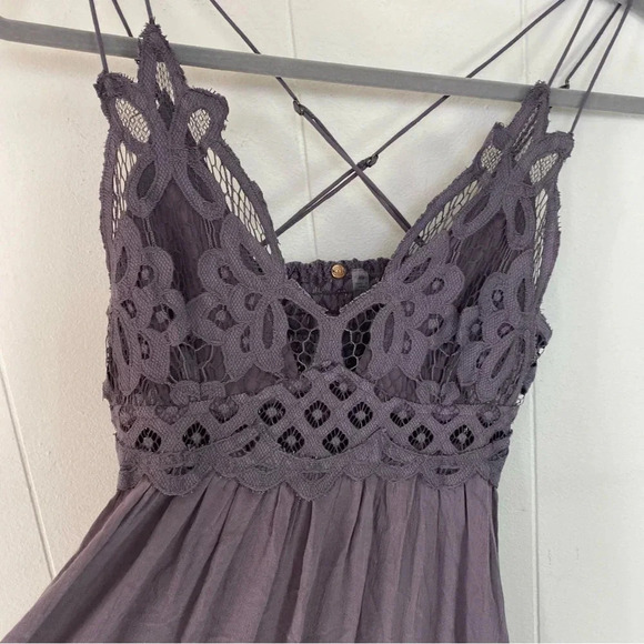 Free People Purple Lace Mini Dress—NWOT - Picture 7 of 16